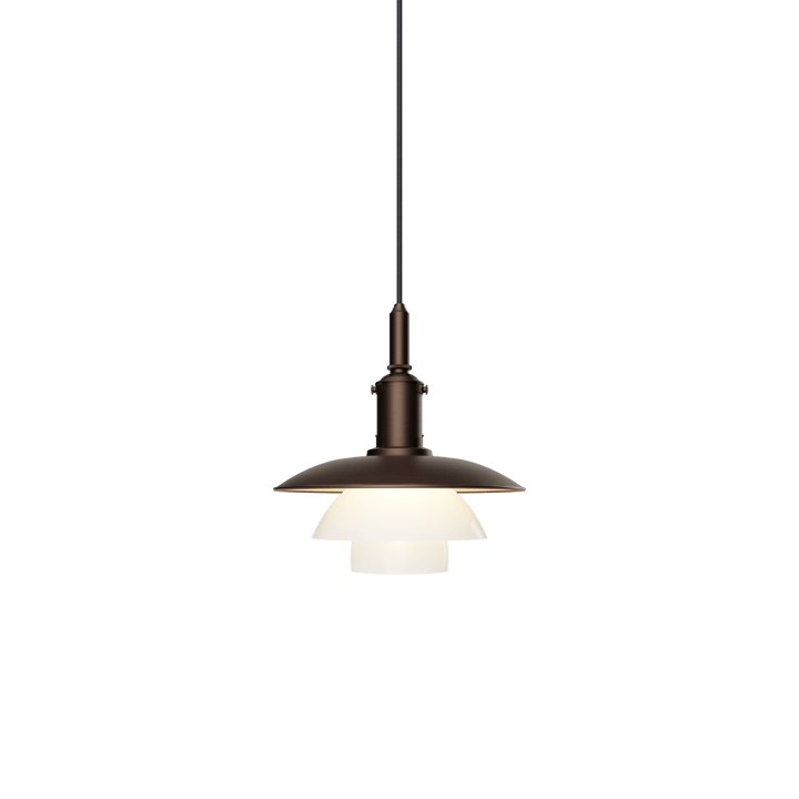 Suspension PH 3/3 Luna, Aged brass-verre opale Louis Poulsen