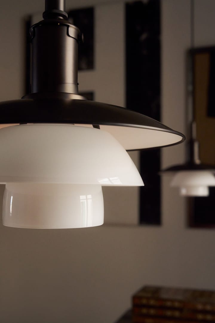 Suspension PH 3/3 Luna, Aged brass-verre opale Louis Poulsen