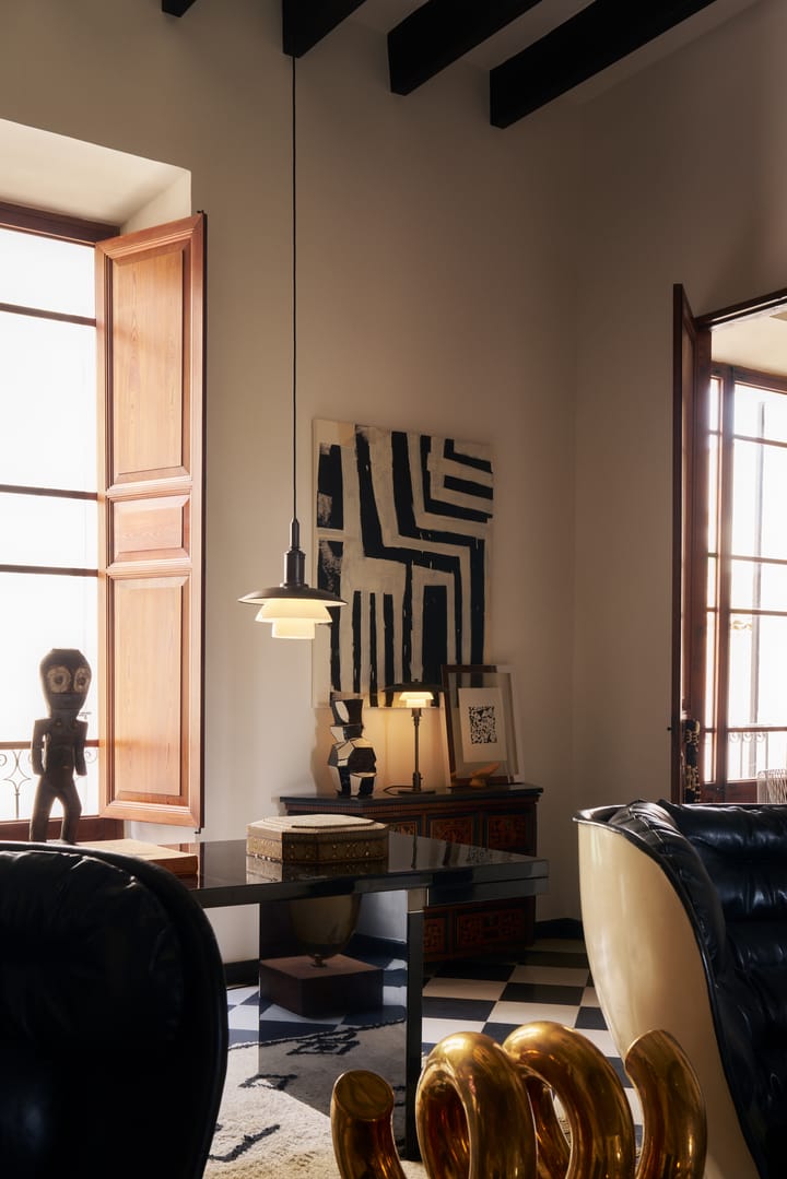 Suspension PH 3/3 Luna, Aged brass-verre opale Louis Poulsen