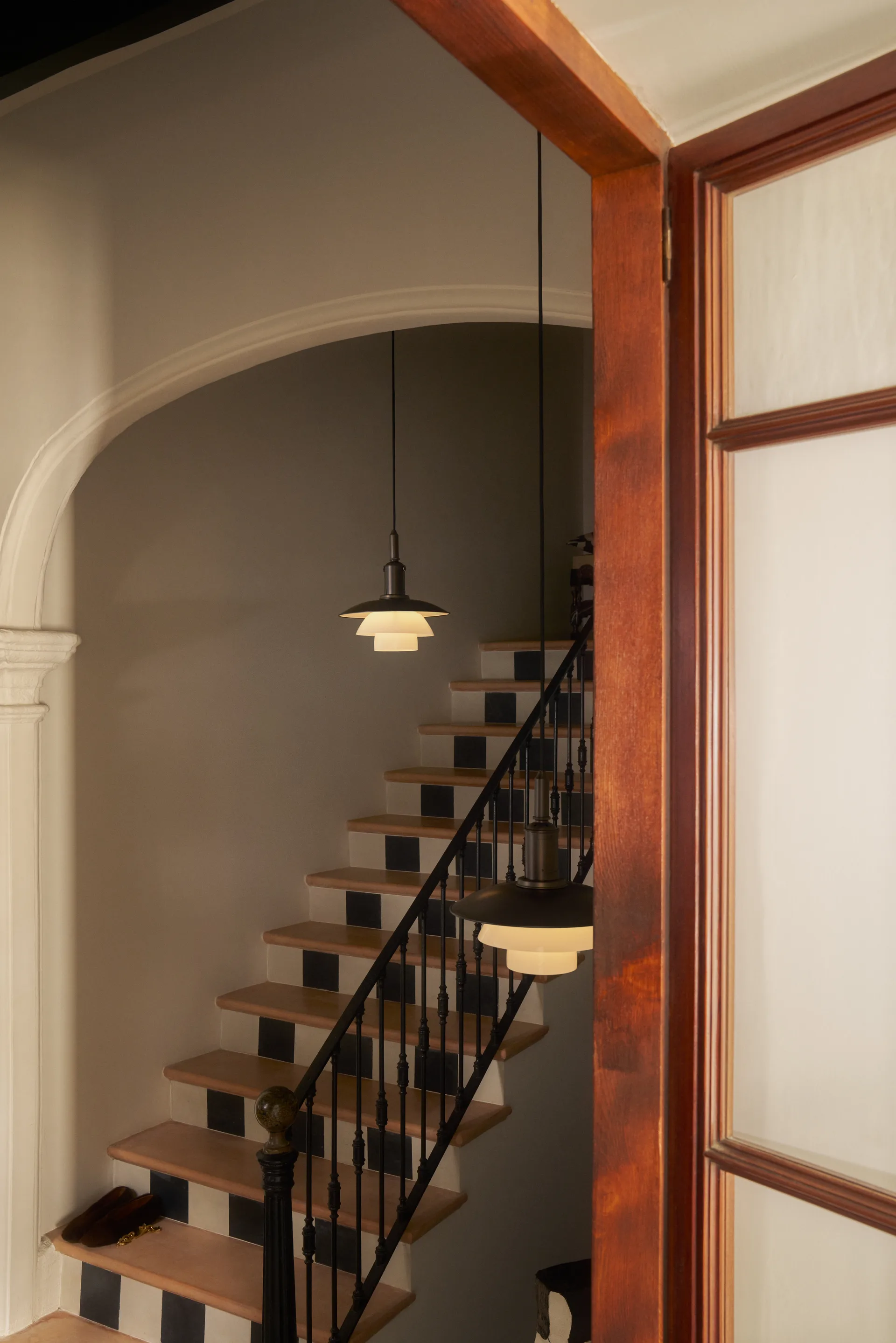 Suspension PH 3/3 Luna, Aged brass-verre opale Louis Poulsen