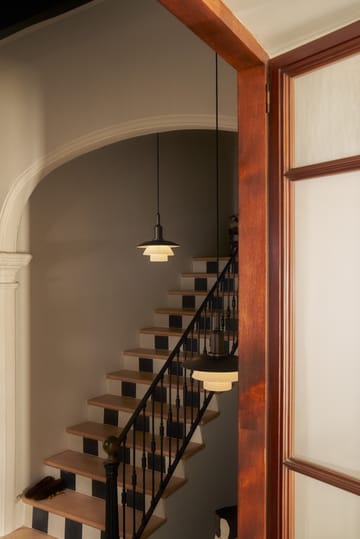 Suspension PH 3/3 Luna - Aged brass-verre opale - Louis Poulsen