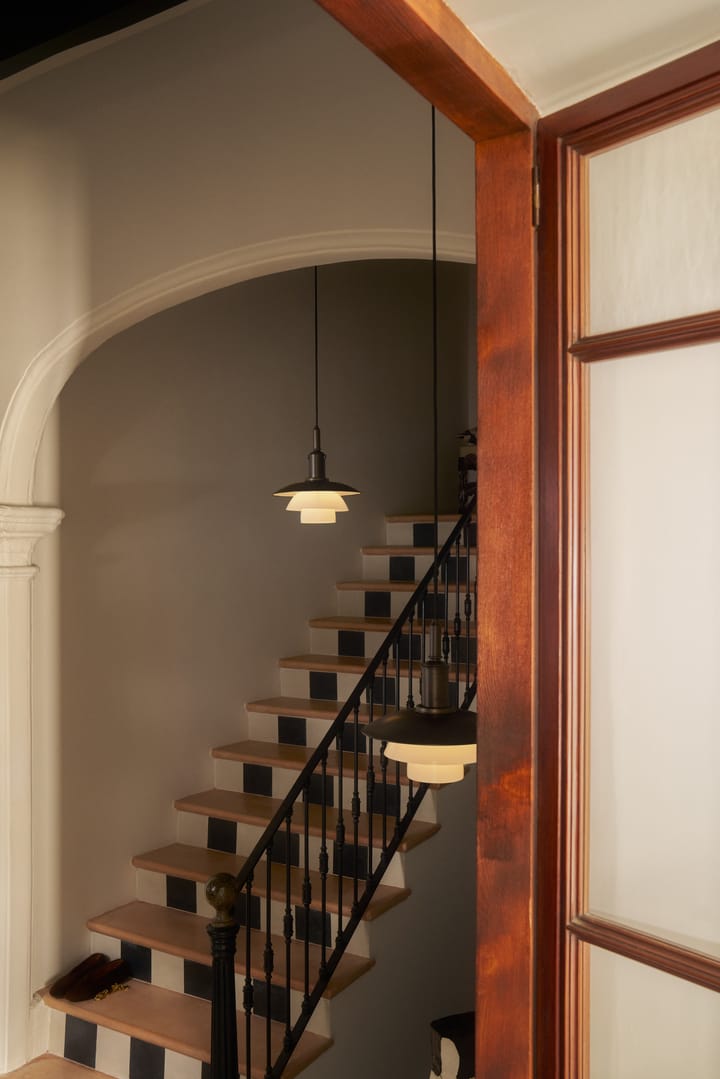 Suspension PH 3/3 Luna, Aged brass-verre opale Louis Poulsen