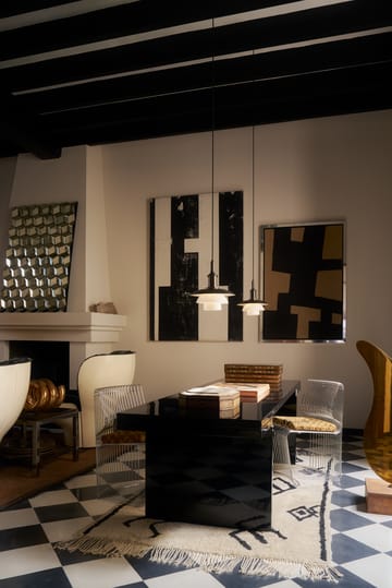 Suspension PH 3/3 Luna - Aged brass-verre opale - Louis Poulsen