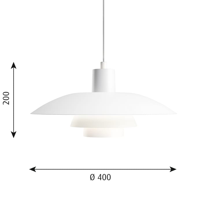 Suspension PH 4/3 Ø40 cm - Blanc - Louis Poulsen