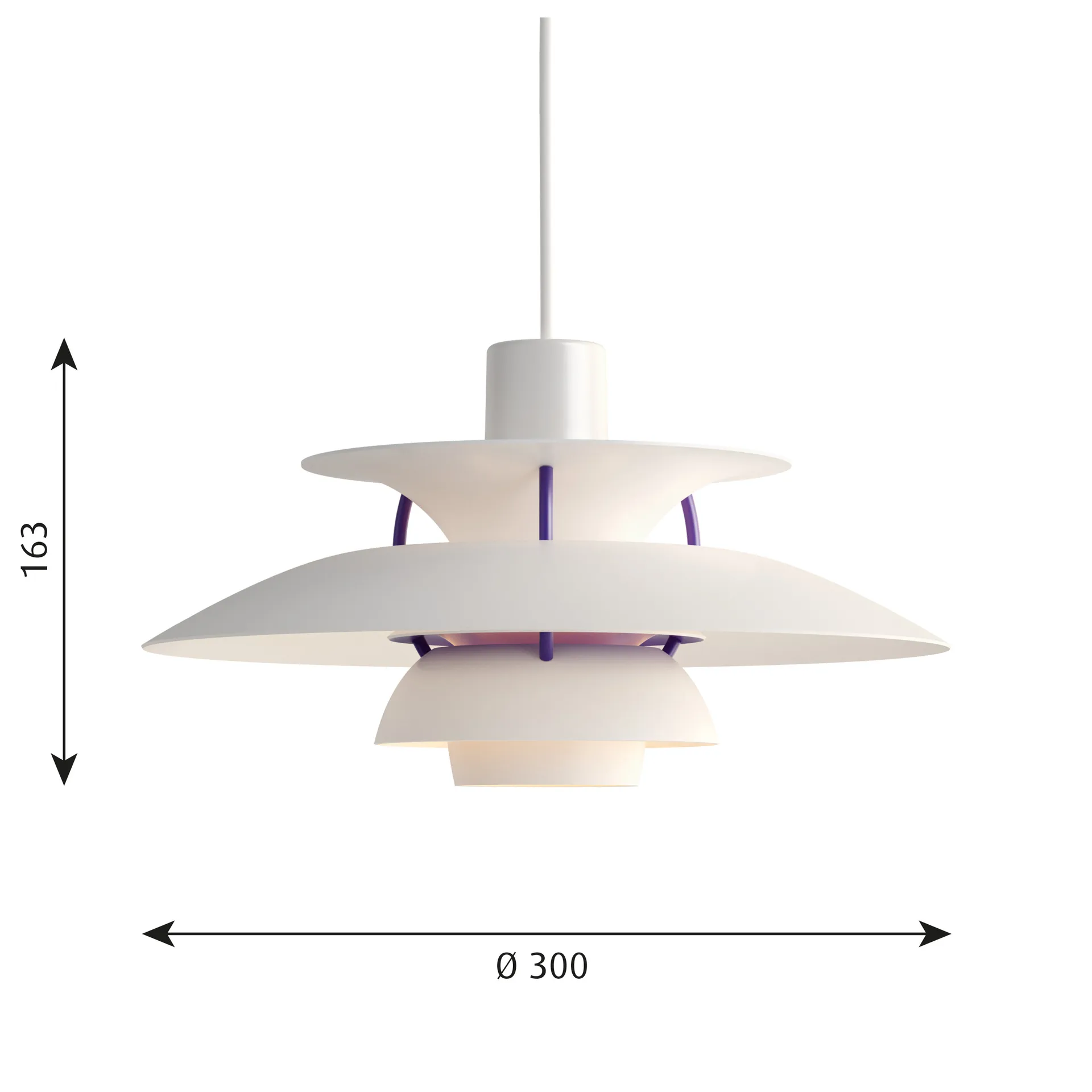 Suspension PH 5, Ø300, Blanc classique Louis Poulsen