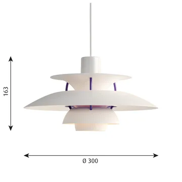 Suspension PH 5 - Ø300, Blanc classique - Louis Poulsen
