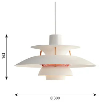 Suspension PH 5 - Ø300, Blanc moderne - Louis Poulsen