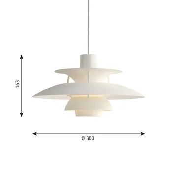 Suspension PH 5 - Ø300, Blanc - Louis Poulsen