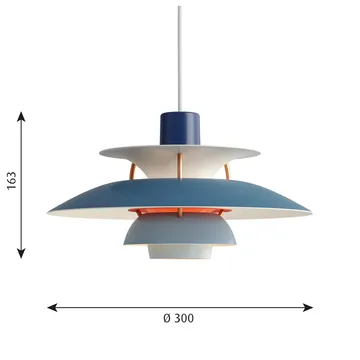 Suspension PH 5 - Ø300, Bleu - Louis Poulsen