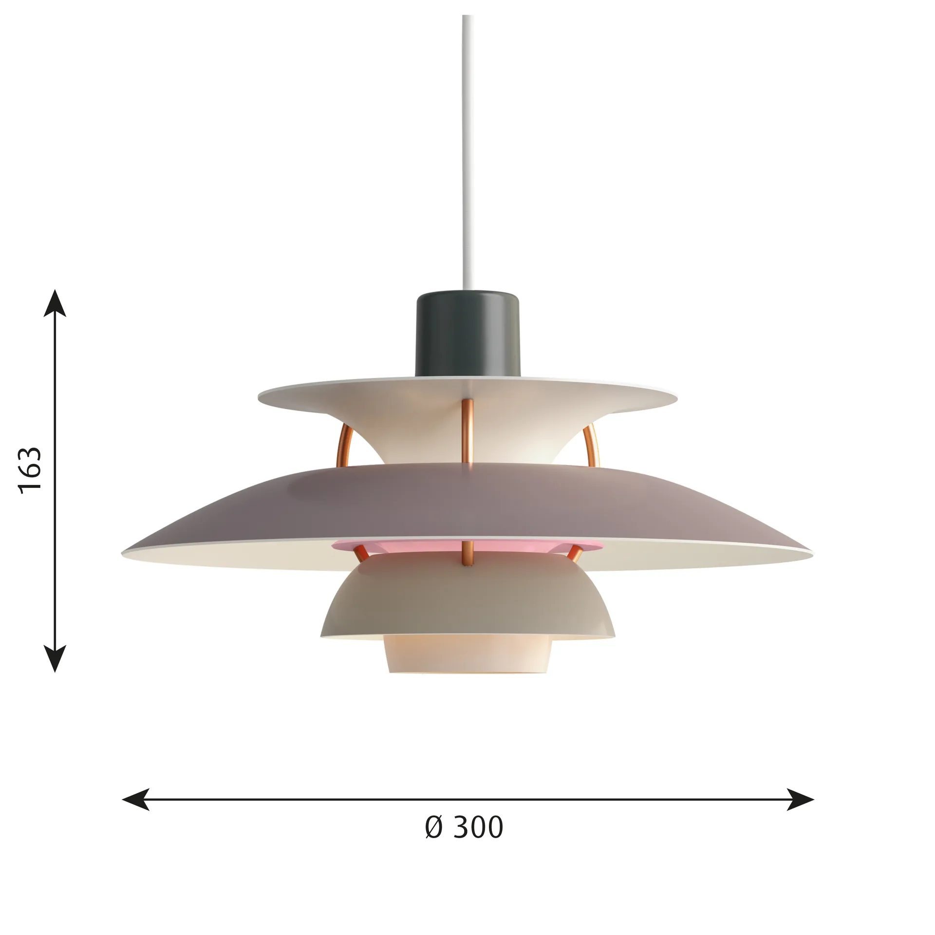 Suspension PH 5, Ø300, Gris Louis Poulsen