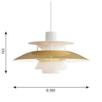 Suspension PH 5 - Ø300, Laiton - Louis Poulsen