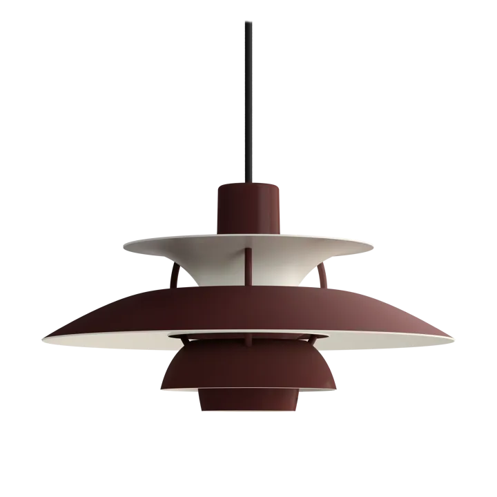 Suspension PH 5 - Ø300, Monochrom burgundy - Louis Poulsen