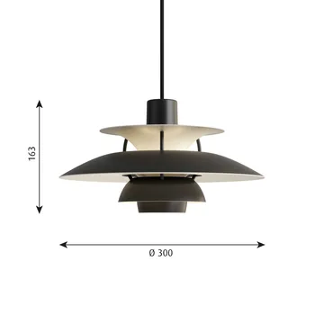 Suspension PH 5 - Ø300, Noir - Louis Poulsen
