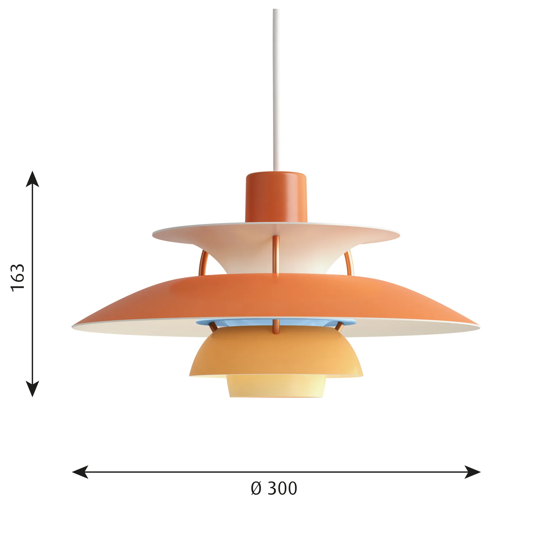 Suspension PH 5, Ø300, Orange Louis Poulsen