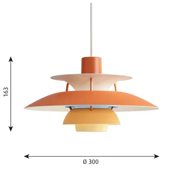 Suspension PH 5 - Ø300, Orange - Louis Poulsen