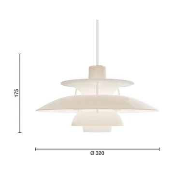 Suspension PH 5 Ø32 cm - Opal beige - Louis Poulsen