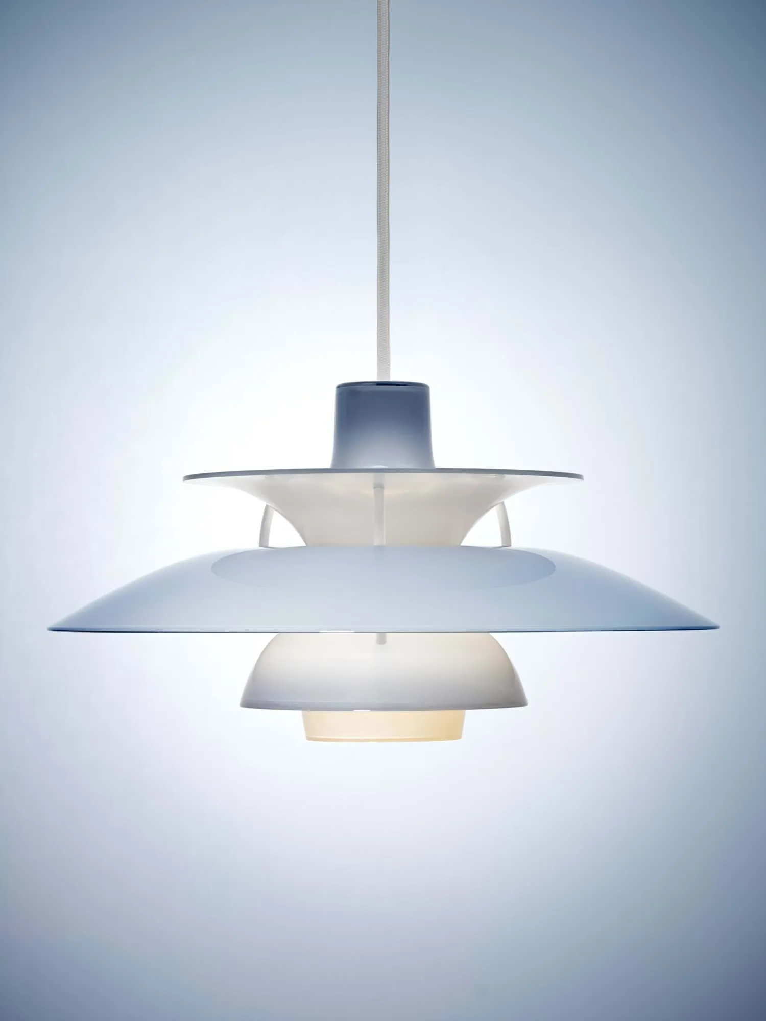 Suspension PH 5 Ø32 cm, Opal pale blue Louis Poulsen
