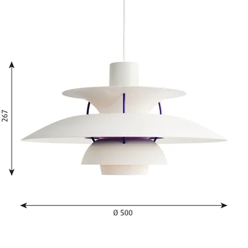Suspension PH 5 - Ø500, Blanc classique - Louis Poulsen
