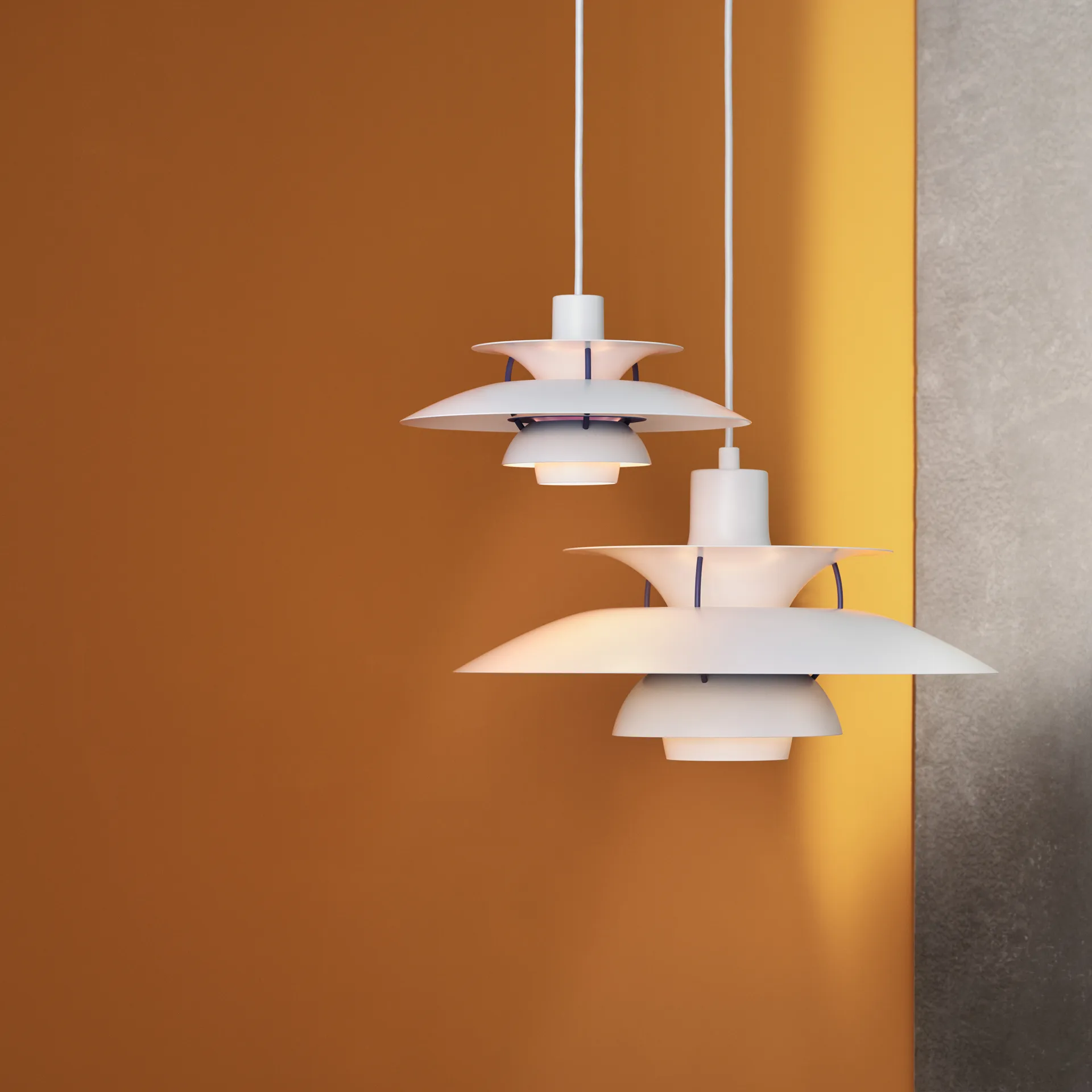 Suspension PH 5, Ø500, Blanc classique Louis Poulsen