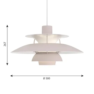 Suspension PH 5 - Ø500, Gris huître - Louis Poulsen