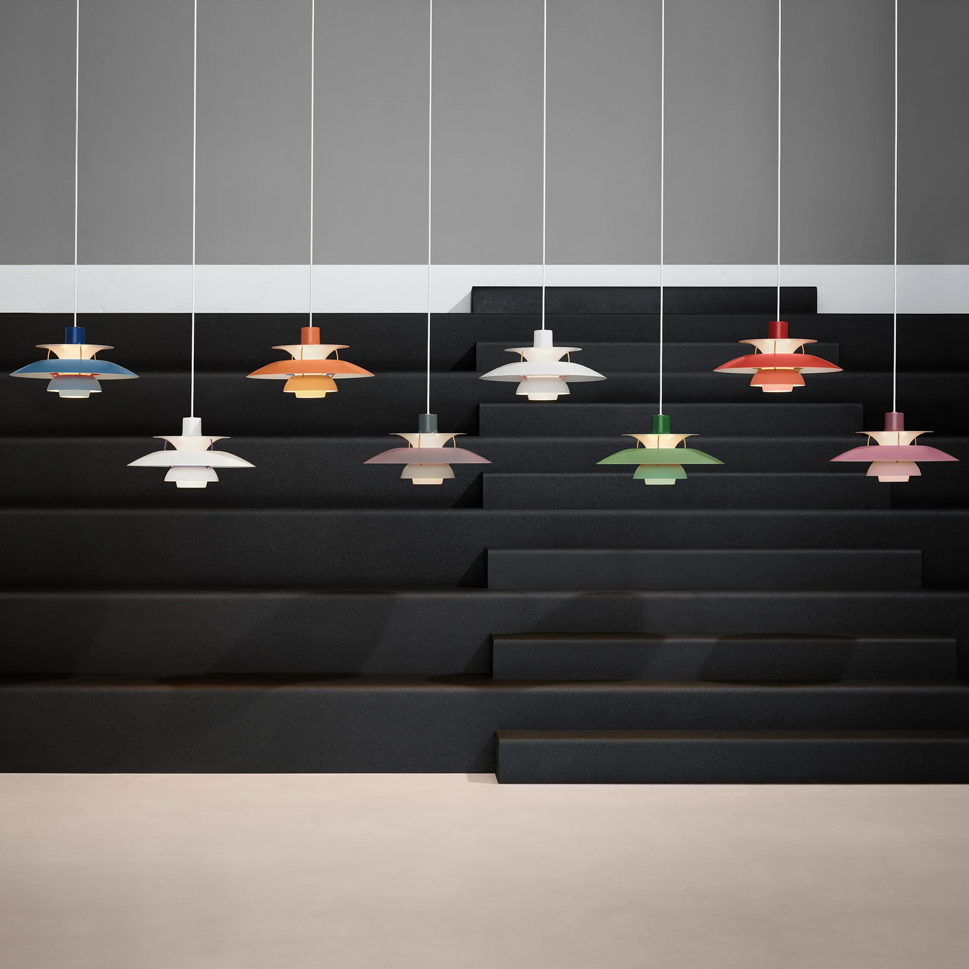 Suspension PH 5, Ø500, Gris Louis Poulsen