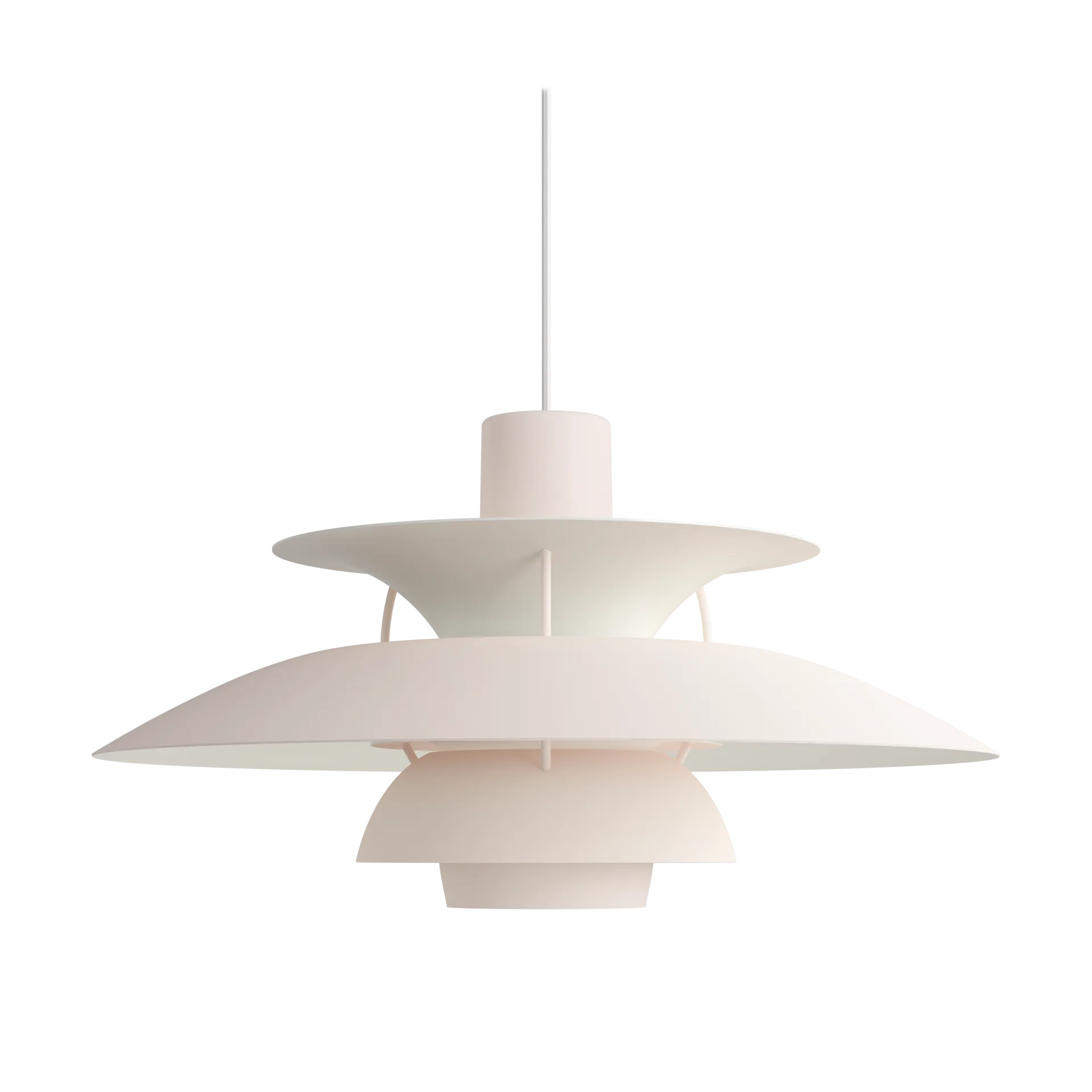 Suspension PH 5, Ø500, Monochrom pale blush Louis Poulsen