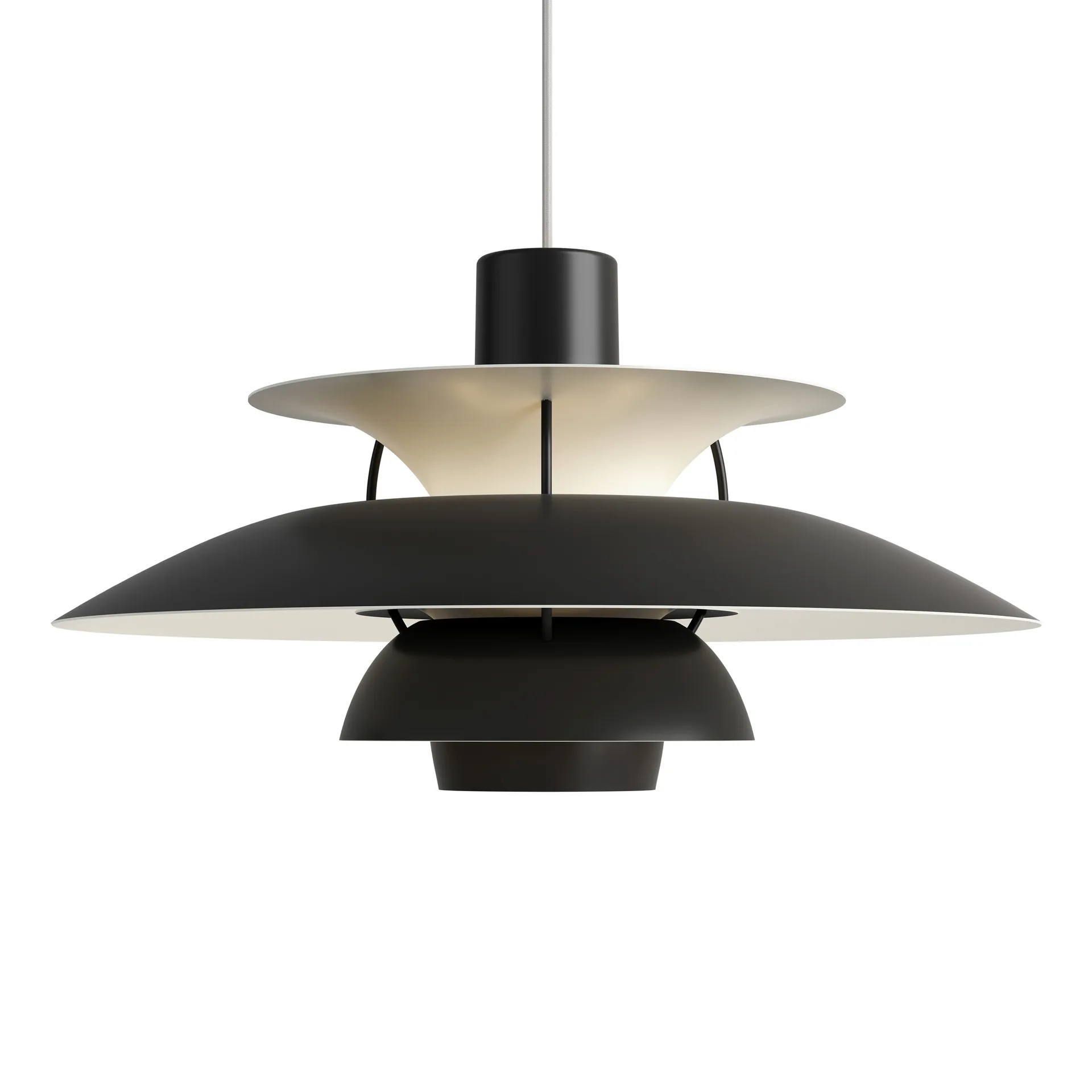 Suspension PH 5, Ø500, Noir Louis Poulsen
