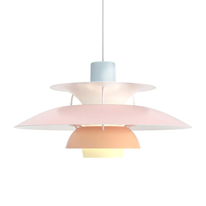 Suspension PH 5 - Ø500, Pastel-bleu-rose-pêche - Louis Poulsen