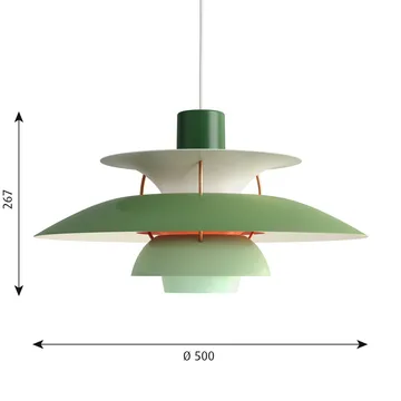 Suspension PH 5 - Ø500, Vert - Louis Poulsen