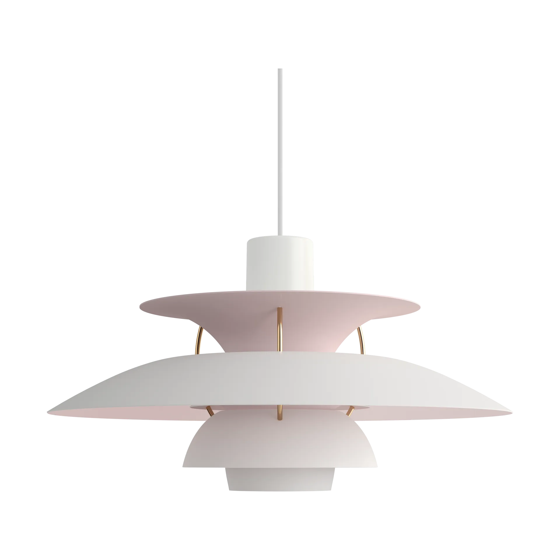 Suspension PH 5 Anniversary edition, Matte white-pale rose Louis Poulsen