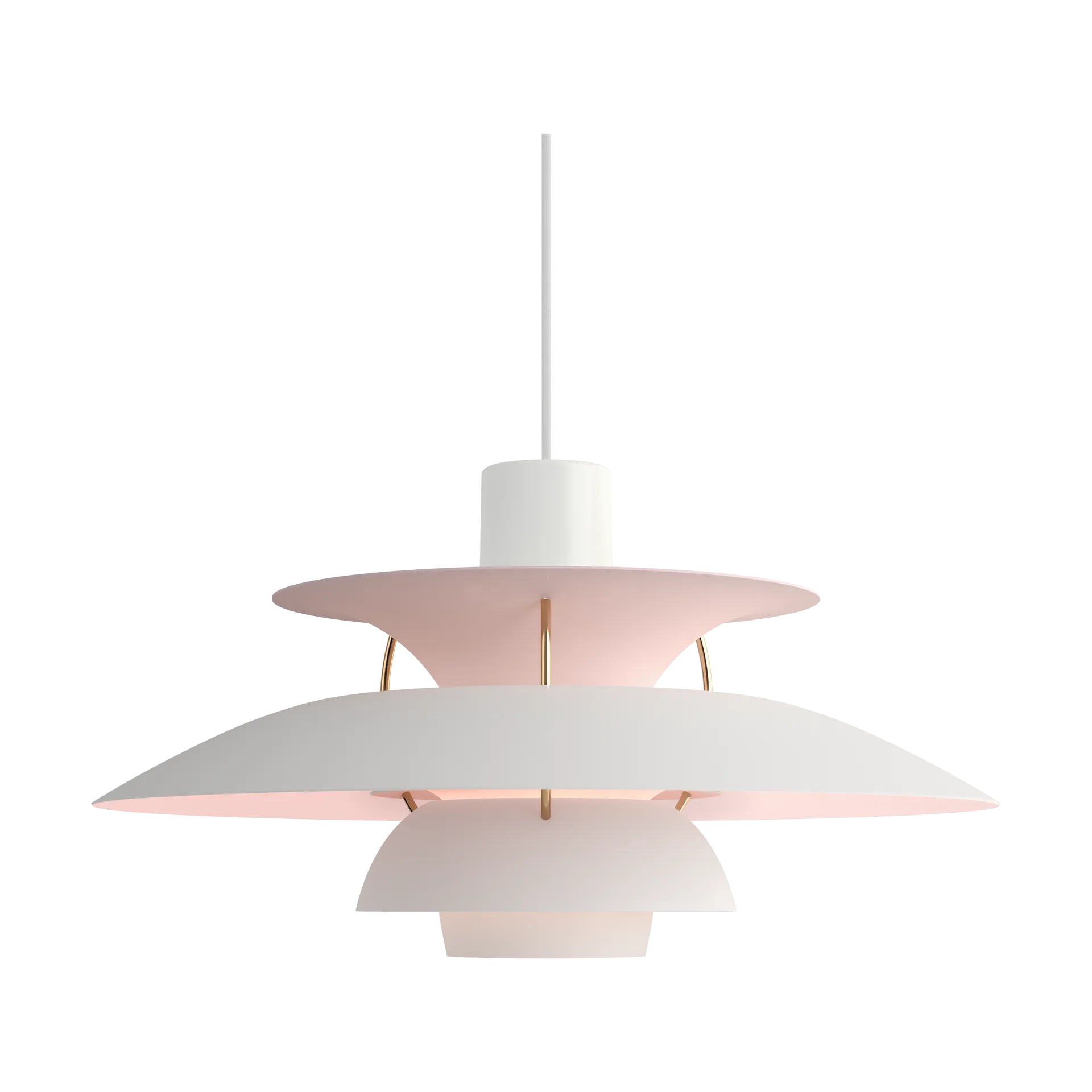 Suspension PH 5 Anniversary edition, Matte white-pale rose Louis Poulsen