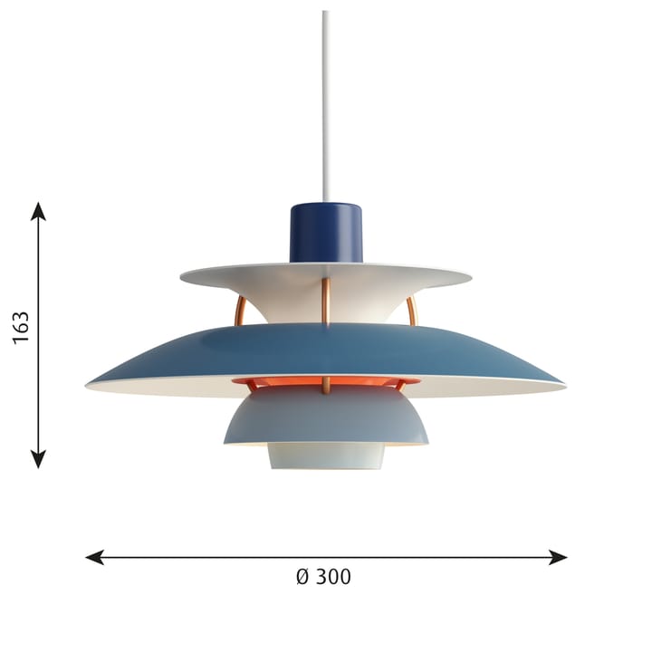 Suspension PH 5 MINI - Bleu - Louis Poulsen