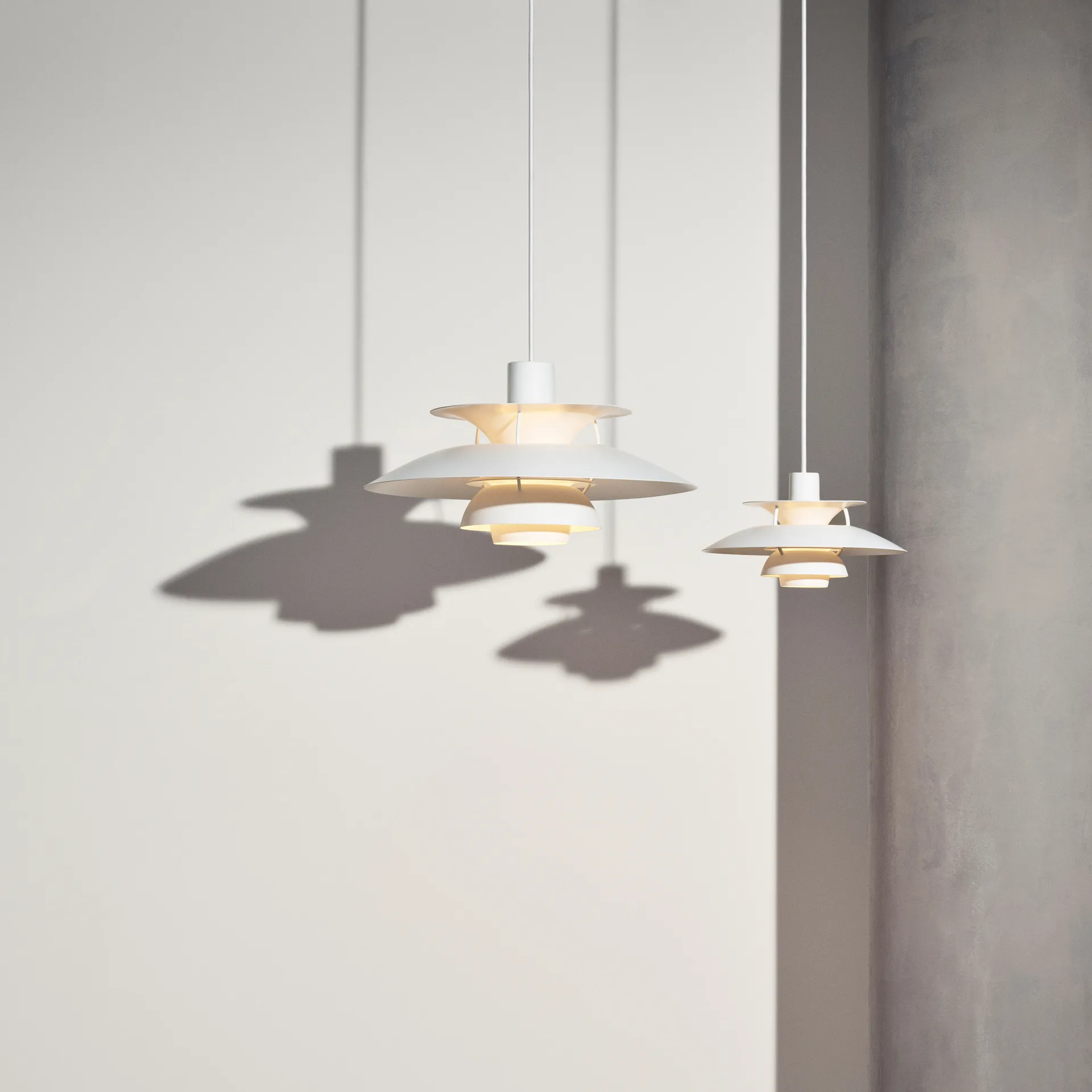 Suspension PH 5 monochrome, Blanc Louis Poulsen