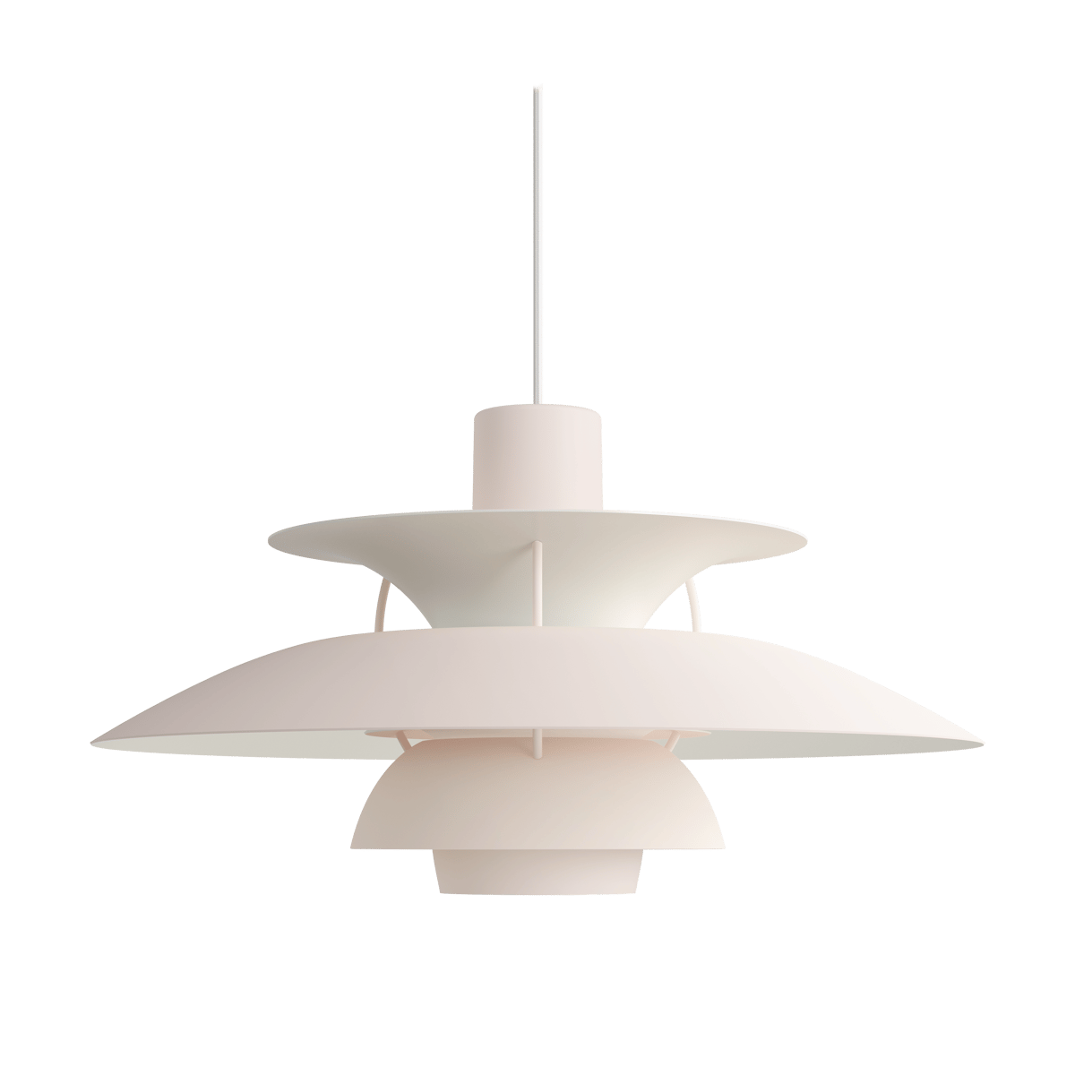 Louis Poulsen Suspension PH 5 monochrome Pale blush