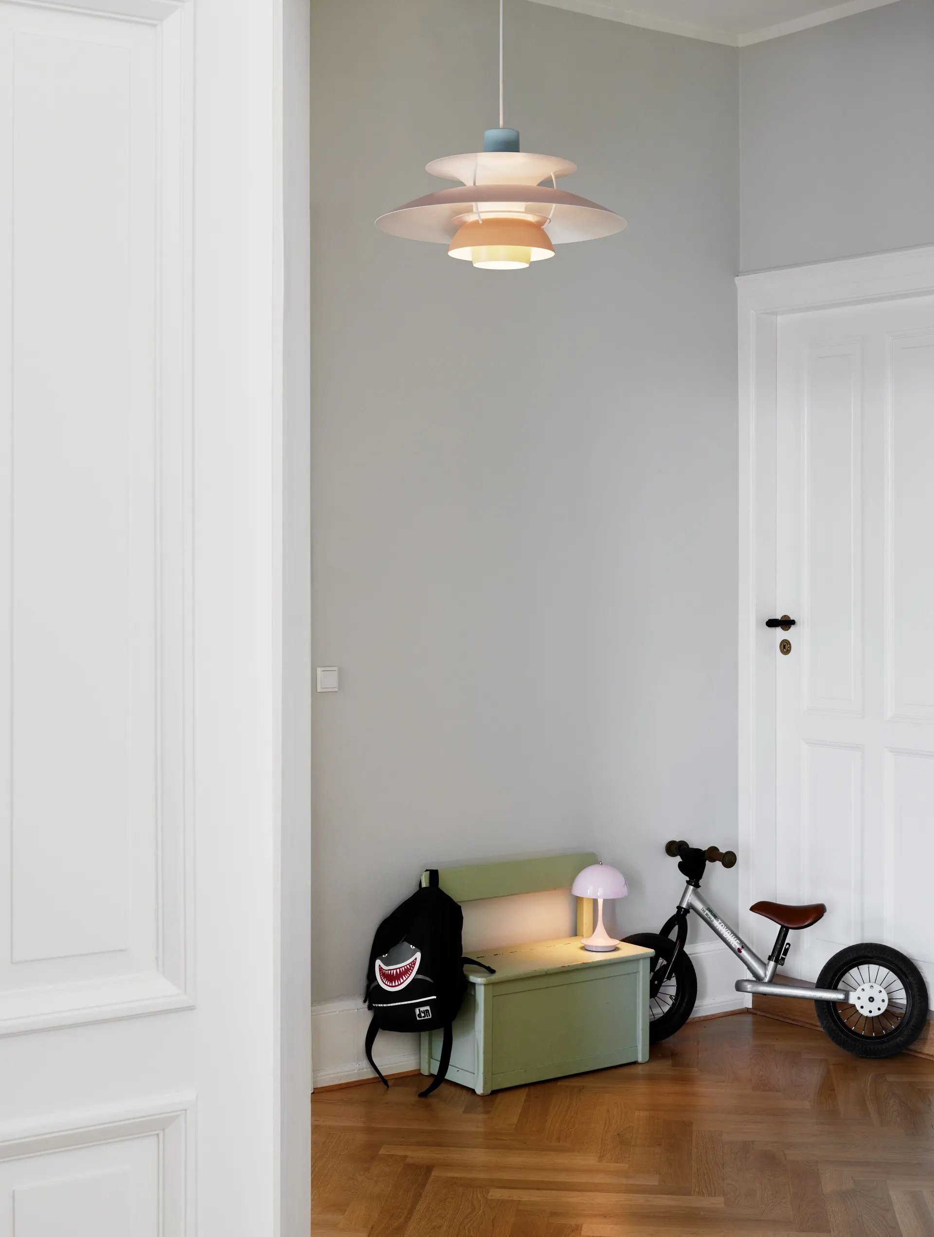 Suspension PH 5, Pastel-bleu-rose-pêche Louis Poulsen