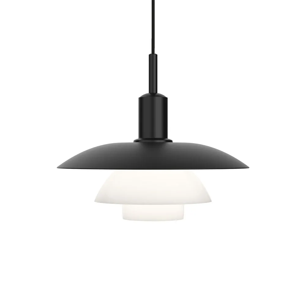 Suspension PH 5/5 LED, Noir métal-verre Louis Poulsen