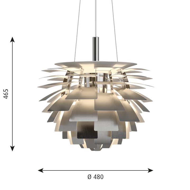 Suspension PH Artichoke Ø48cm - Acier inoxydable - Louis Poulsen