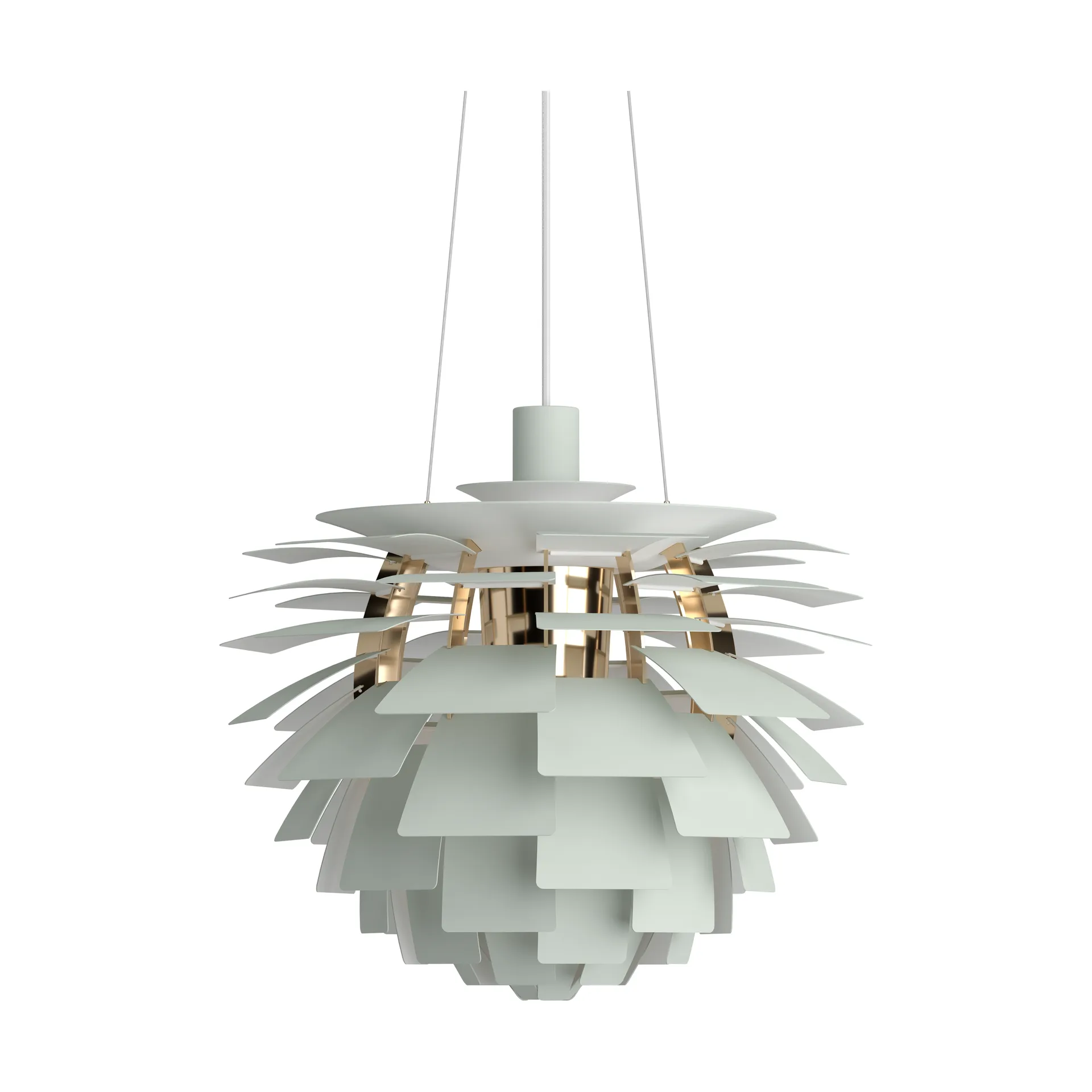Suspension PH Artichoke Ø48cm, Dusty green-brass metallised Louis Poulsen