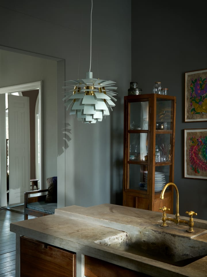 Suspension PH Artichoke Ø48cm, Dusty green-brass metallised Louis Poulsen