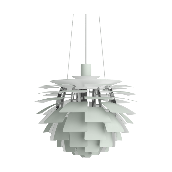Suspension PH Artichoke Ø48cm - Dusty green-high lustre chrome plated - Louis Poulsen