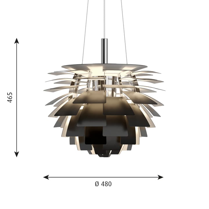 Suspension PH Artichoke Ø48cm, Noir Louis Poulsen