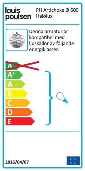 Suspension PH Artichoke Ø60cm, Blanc Louis Poulsen
