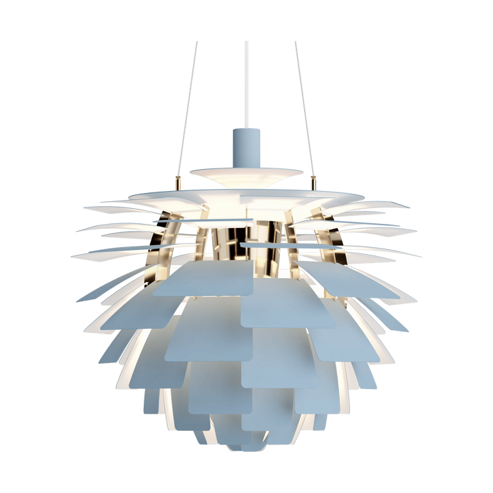 Suspension PH Artichoke Ø60cm, Dusty blue-brass metallised Louis Poulsen