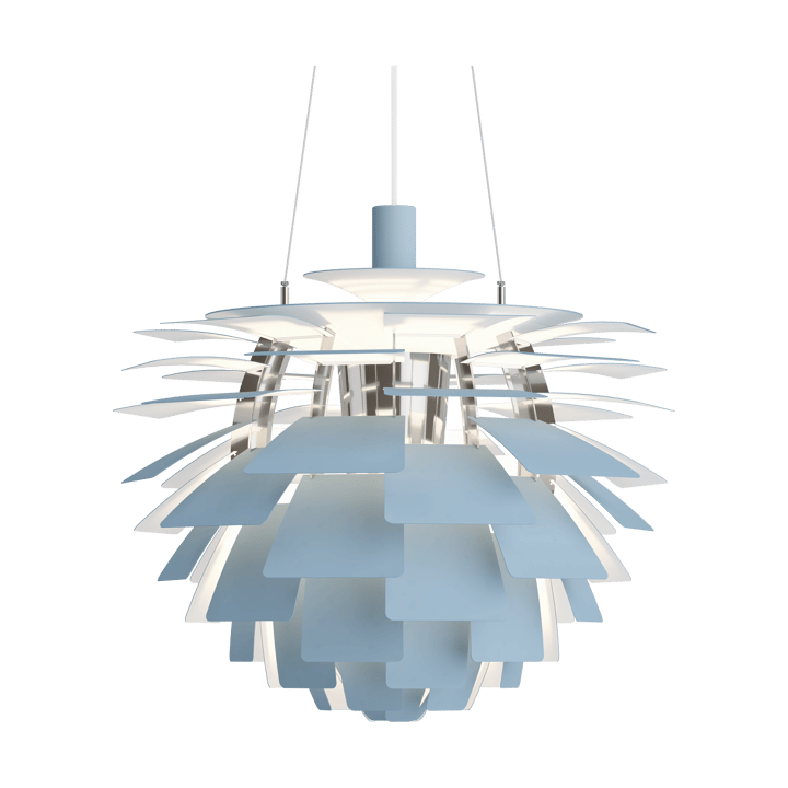 Suspension PH Artichoke Ø60cm, Dusty blue-high lustre chrome plated Louis Poulsen