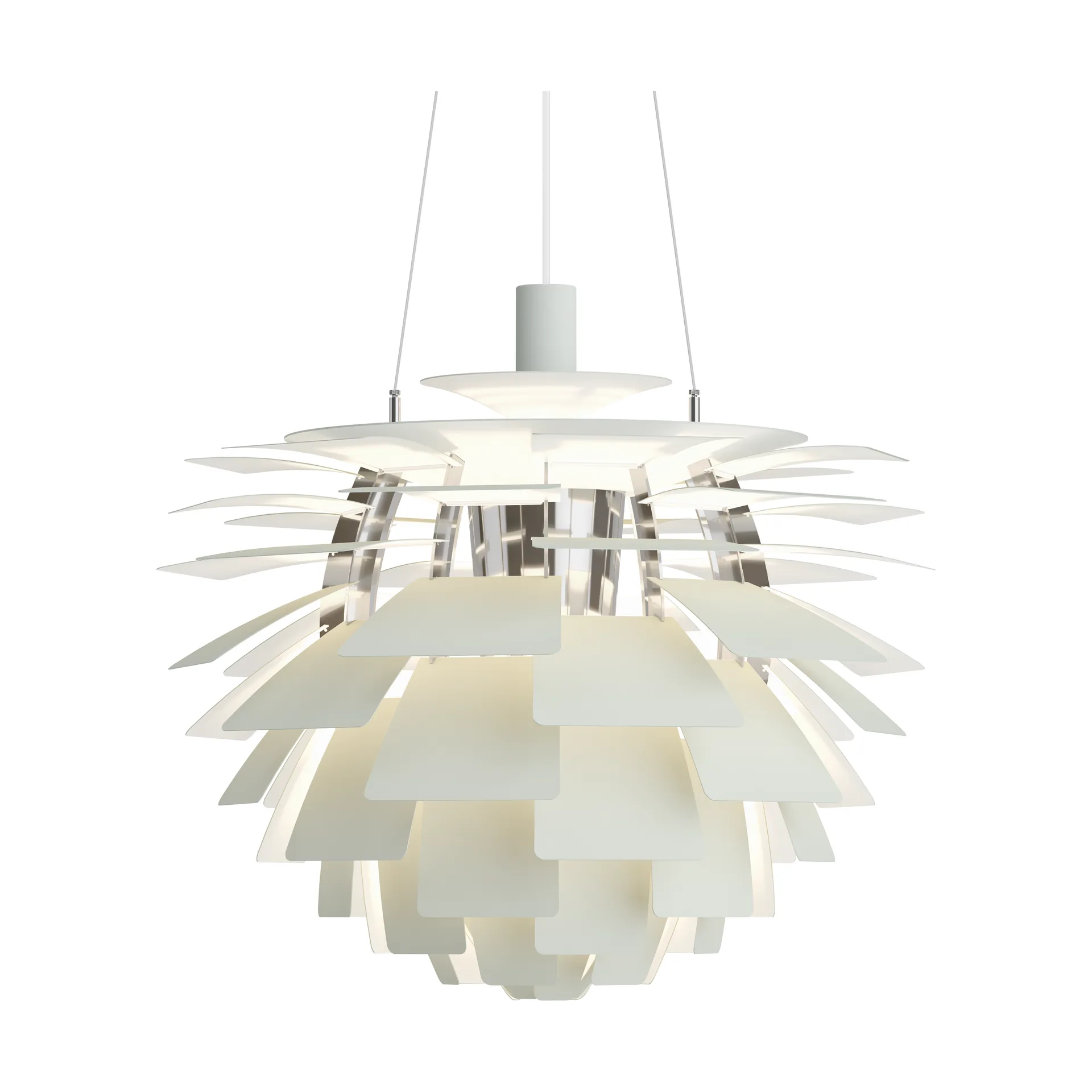 Suspension PH Artichoke Ø60cm, Dusty green-high lustre chrome plated Louis Poulsen