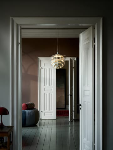 Suspension PH Artichoke Ø60cm - Dusty green-high lustre chrome plated - Louis Poulsen