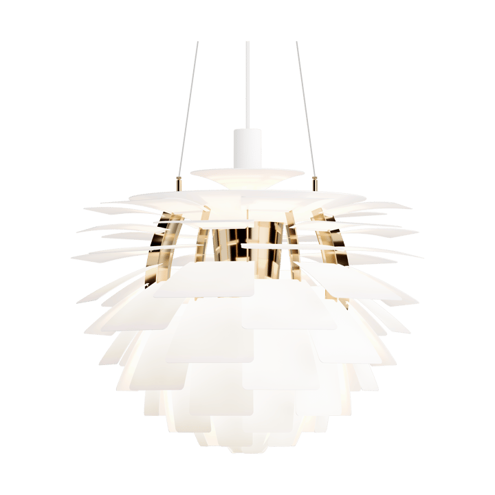 Suspension PH Artichoke Ø60cm, Soft white-brass metallised Louis Poulsen