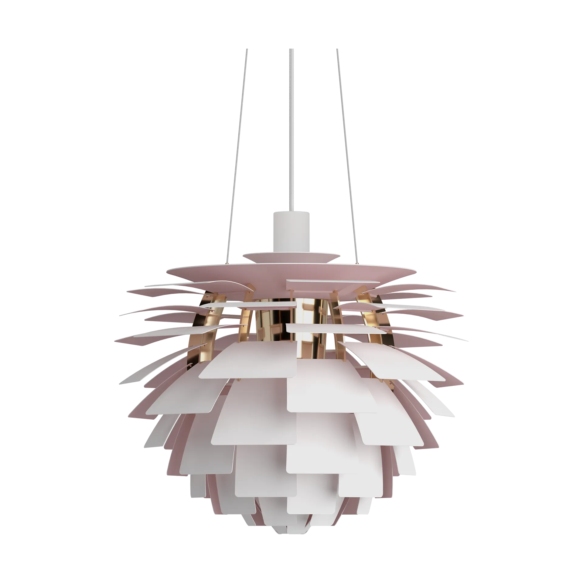 Suspension PH Artichoke Anniversary edition, Matte white-pale rose Ø48 cm Louis Poulsen