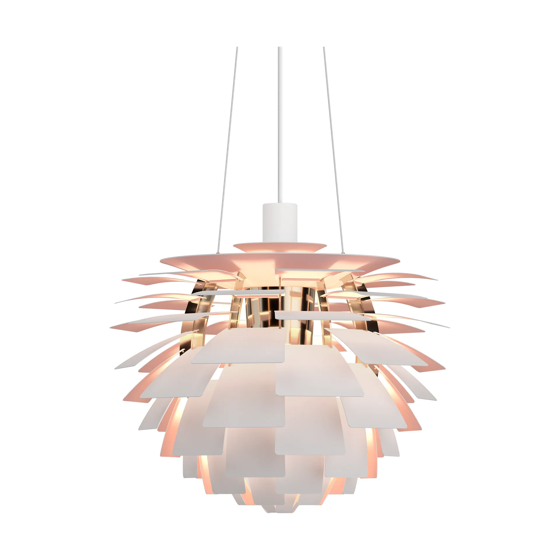 Suspension PH Artichoke Anniversary edition, Matte white-pale rose Ø48 cm Louis Poulsen