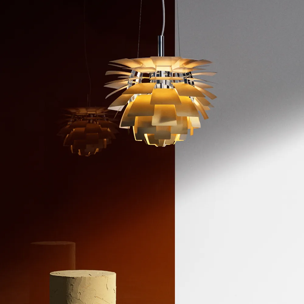Suspension PH Artichoke LED, Acier brossé, Ø48 cm Louis Poulsen